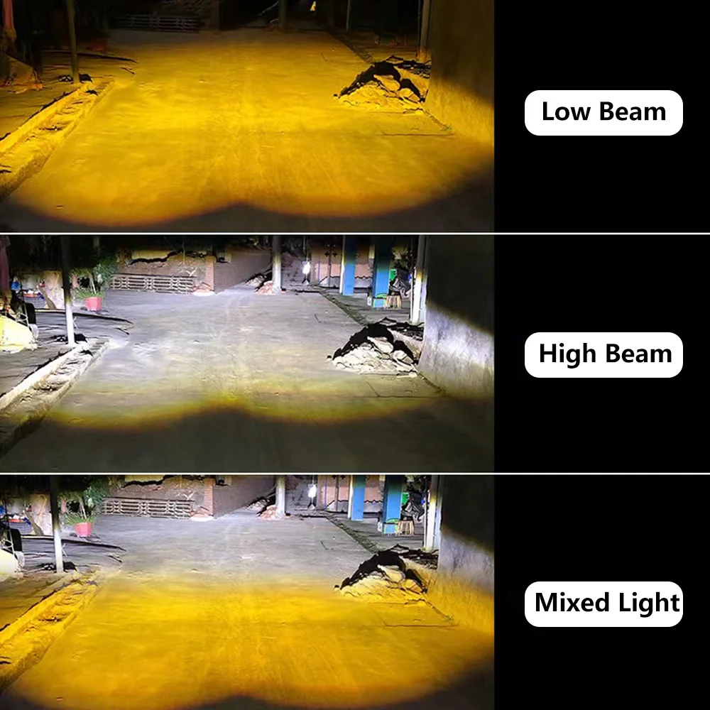 Auxiliary Headlight For Motorcycle LED Light Bulbs Additional Moto Spotlight Long Range External Pitbike Driving Lamp Fog Lights - view 5