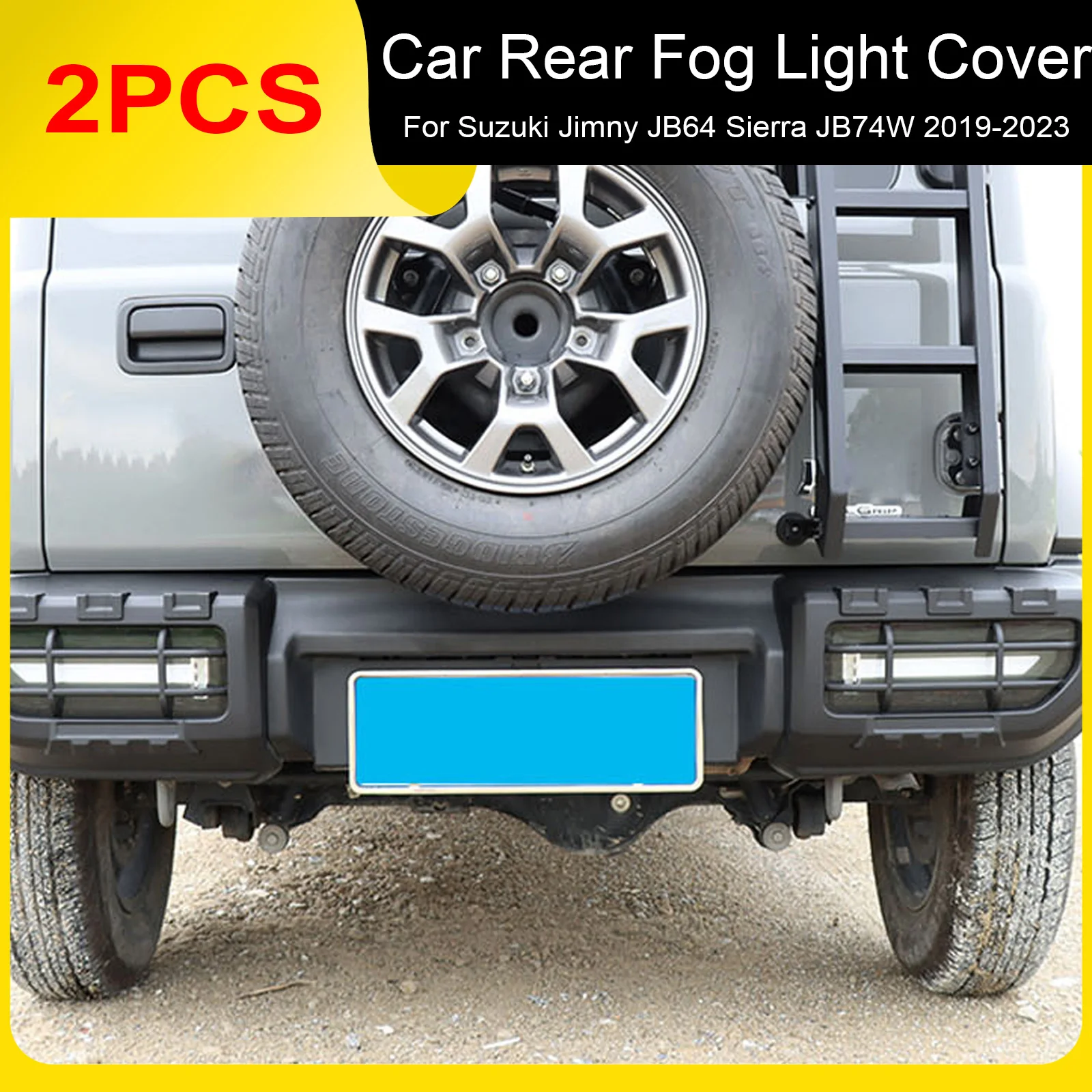 2 stuks achterlichtafdekkingen voor mistlampen, geschikt voor Suzuki Jimny JB64 Sierra JB74W 2019-2023, gemodificeerde achterlichtbescherming.