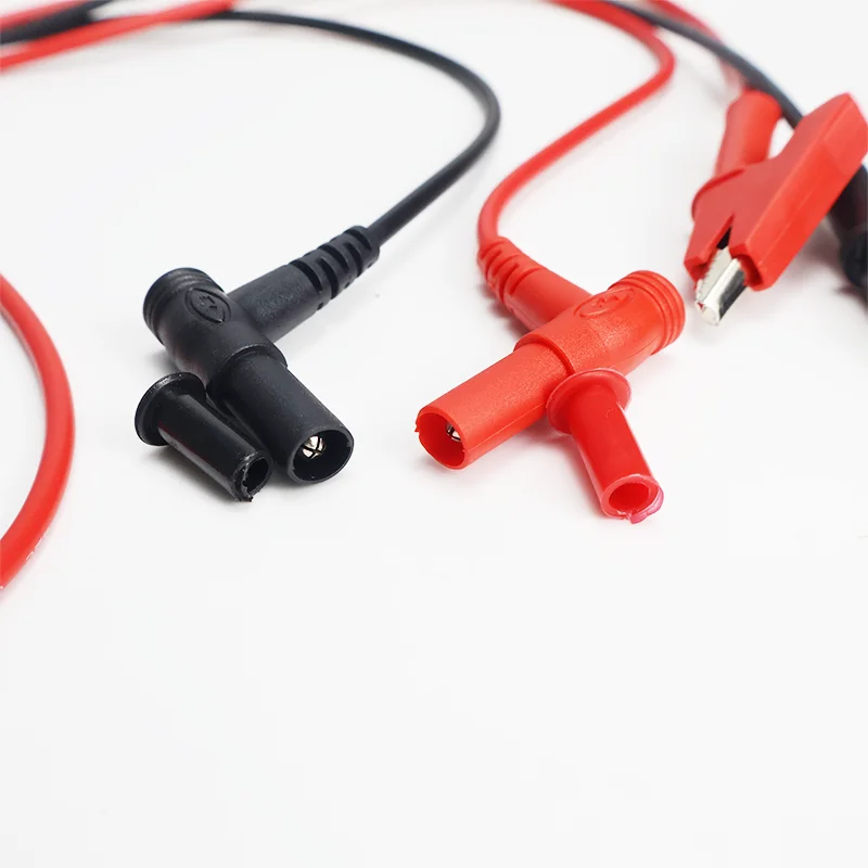 اختبار كهربائي 4.0 مللي متر الموز التوصيل إلى التمساح كليب اختبار الرصاص التمساح كليب مختبر اختبار كابل متعدد أسلاك الكابلات الناعمة 1 متر #6