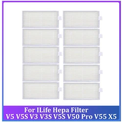 10PCS Hepa Filter For Ilife Hepa Filter V5 V5S V3 V3S V5S V50 Pro V55 X5 Robot Vacuum Cleaner Replacement Parts Accessories