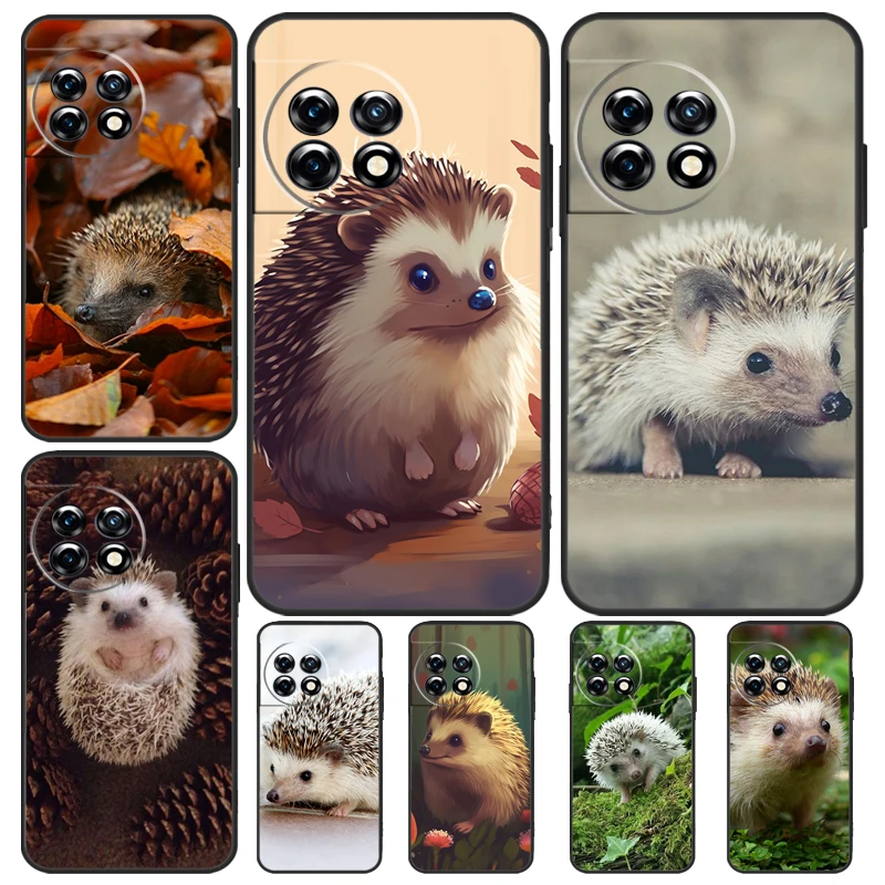 Cute Little Hedgehog Case For OnePlus Nord 3 2T CE 2 Lite N10 N20 N30 OnePlus 11 10T 10R 9RT 8T 8 9 10 Pro Cover