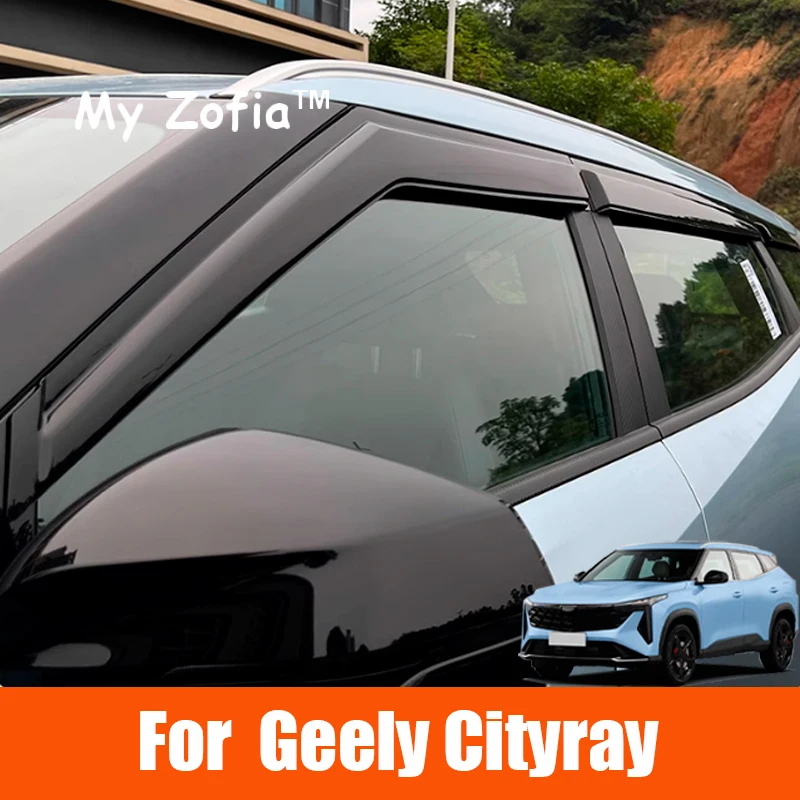 For Geely Cityray 2024 2025 boyue Car Side Window Deflector Window Visor Awnings Shelter shield Sun Rain Guard Accessories