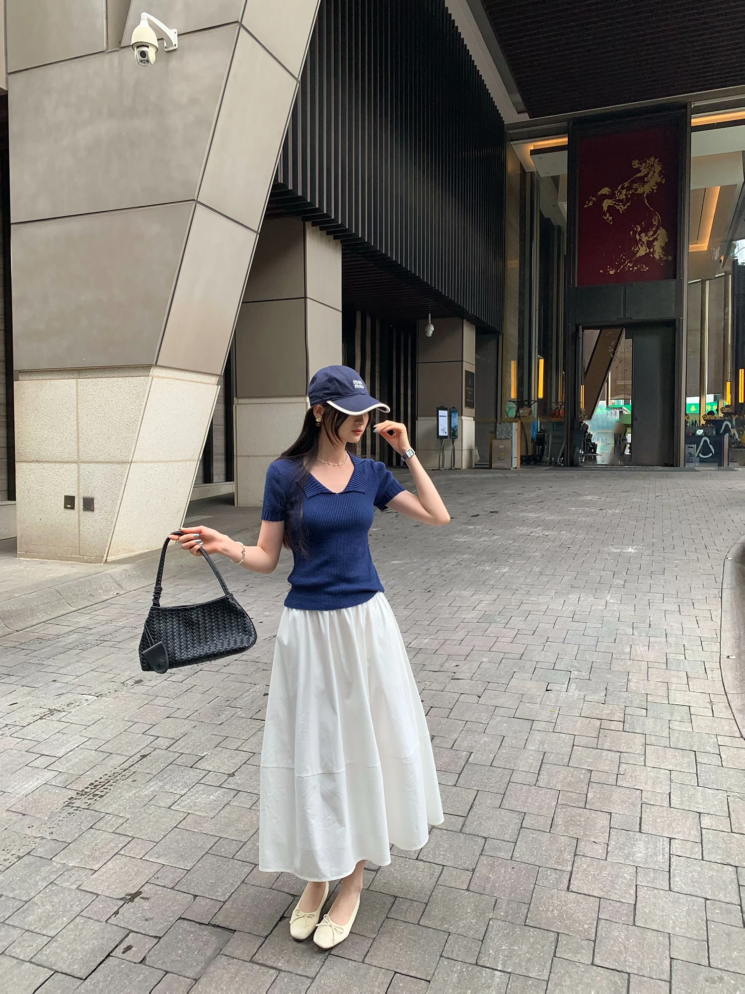 Korean Style Women's Short Sleeve Knitted Linen T-shirt V-Neck Flip Summer 2026 New Design Sensation Casual Top