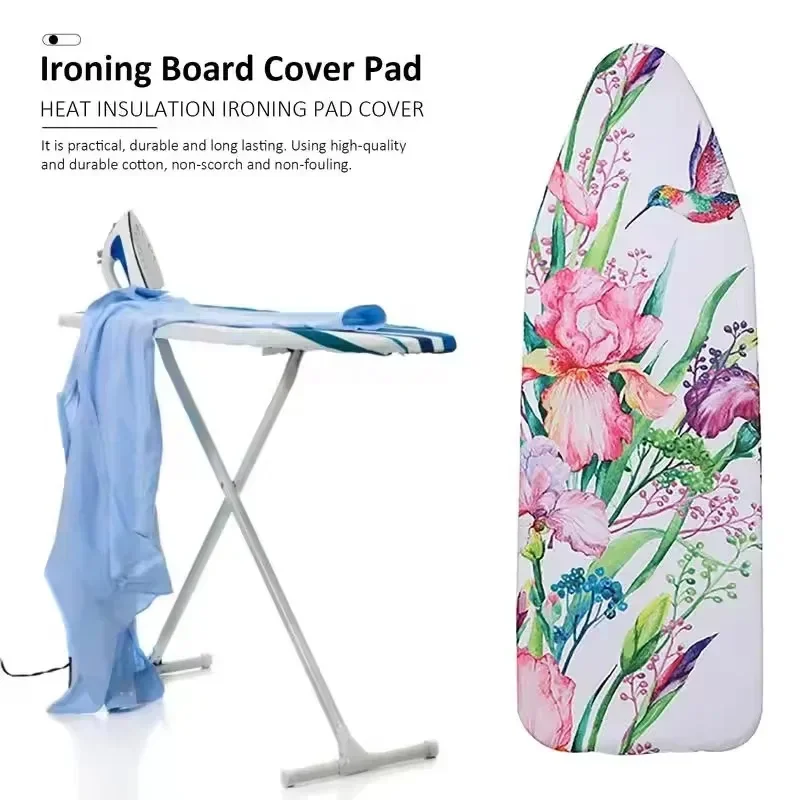 1pcs Ironing Board Cover Spring Bird Series Digital Printing Heat Insulation Nonslip Cloth Printed Thick Heat Retaining Home use