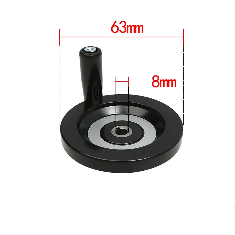 1Pcs Handwheel Mechanical Hand Wheel CNC 3D Printer Hole Diameter 8mm With Removable Handle Lathe Round Machinery Accessories