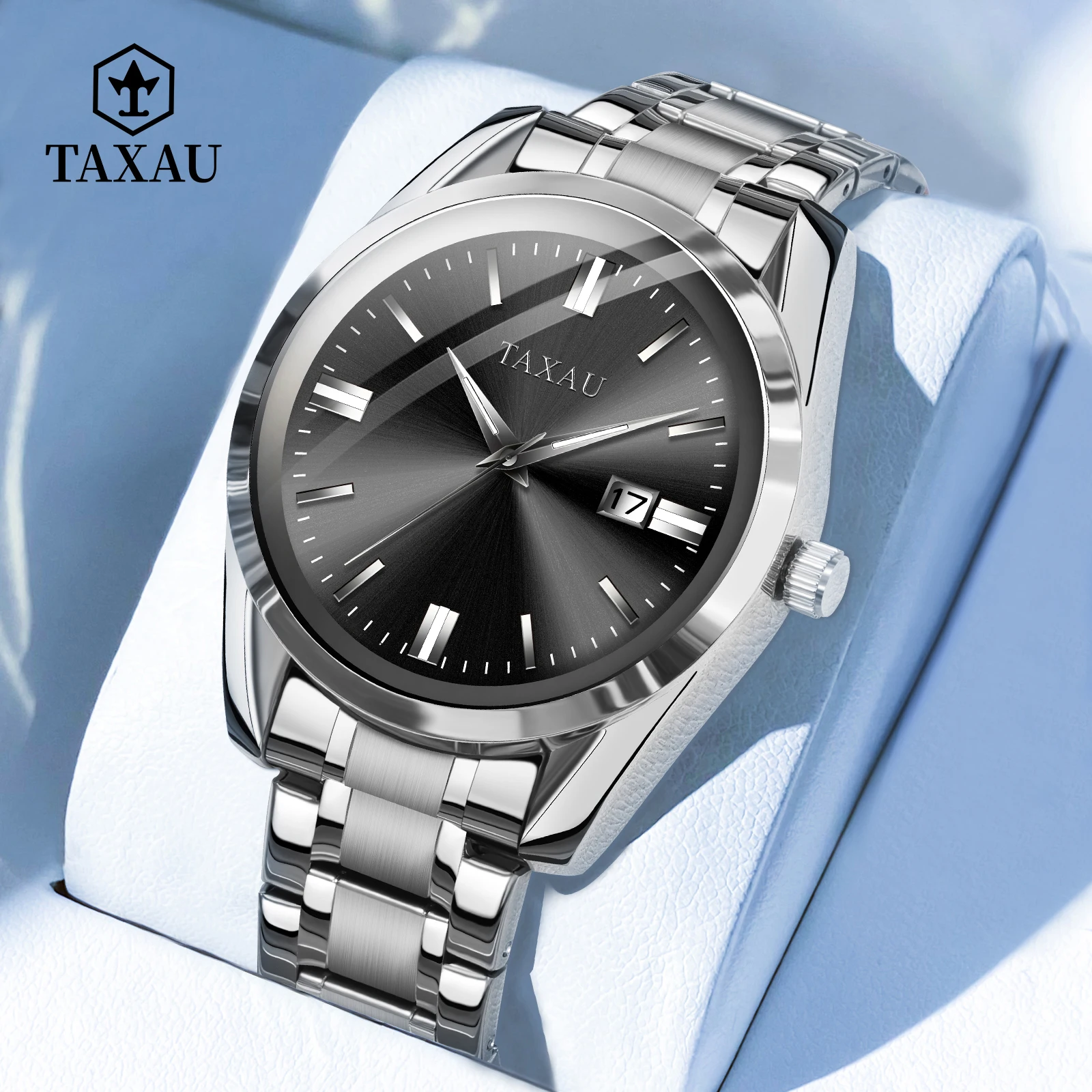 

TAXAU Luxury High Quality Original Quartz Men's Watches Calendar Stainless Steel Fashion Top Brand Minimalist Wrist Watch Men