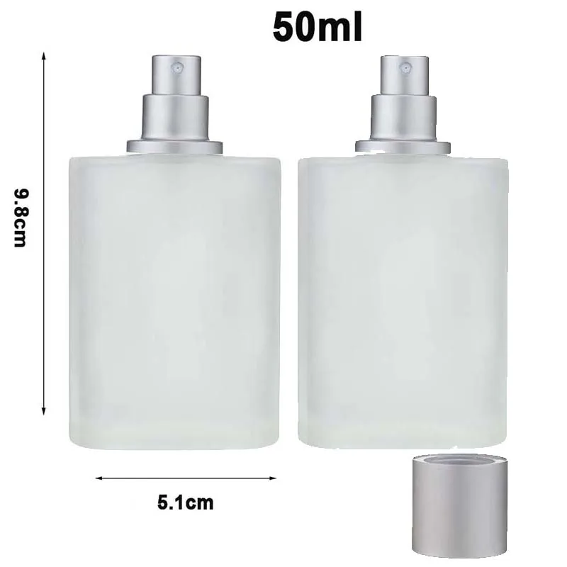 30 ML/50 ML Matglas Lege Spray Fles Parfum Verstuiver, Hervulbare Fijne Mist Spray Lege Parfum Bott