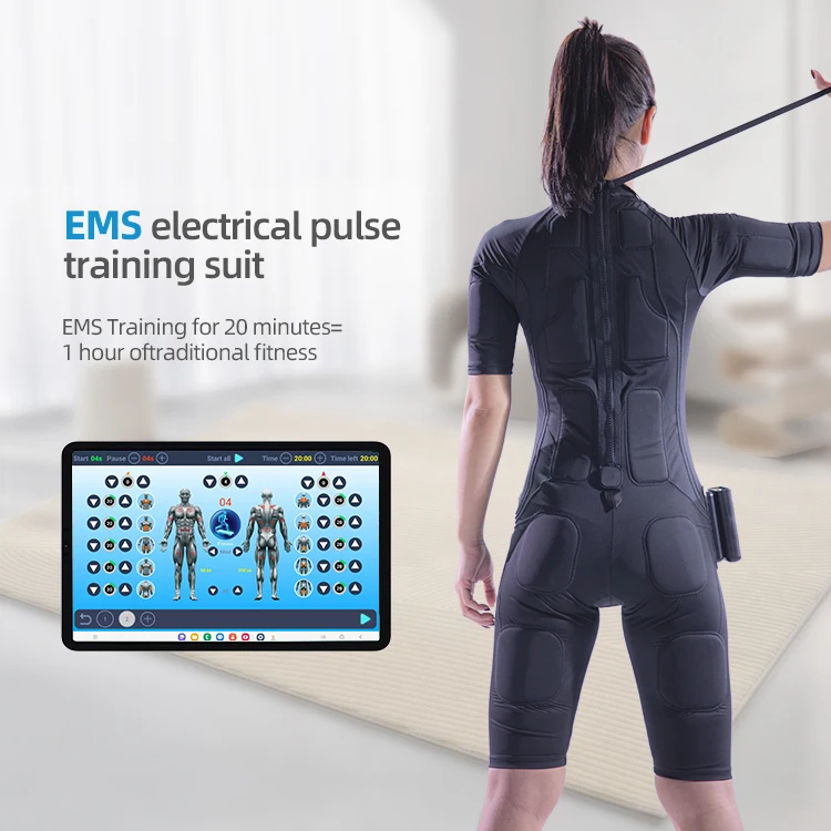 

Gym Wireless Pro Muscle Stimulation Exercises Gym Workout Fitness EMS Training Suit