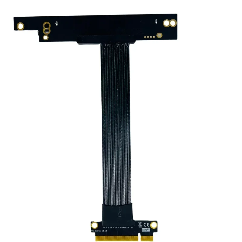 High-Speed PCIE 4.0 X8 to X16 Cable with 16Gbps Transfer Rate and Reversed 270 Degree Right Angle