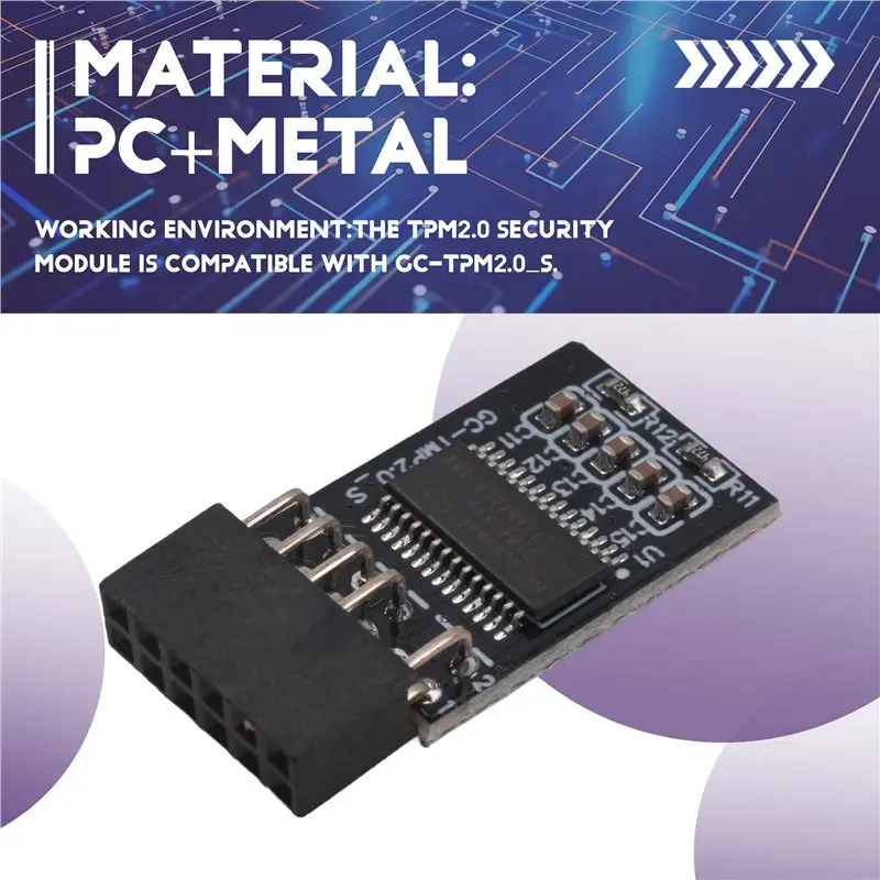 TPM2.0 Module LPC 12Pin Module With Infineon SLB9665 Windows 11 Upgrade For Gigabyte Motherboard For GC-TPM2.0 S-A86G