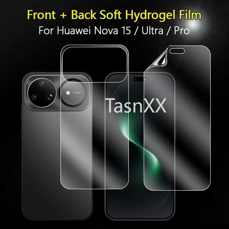 

Front / Back Soft TPU Film For Huawei Nova 15 Pro Ultra Clear Anti Scratch Full Cover Screen Protector -Not Tempered Glass