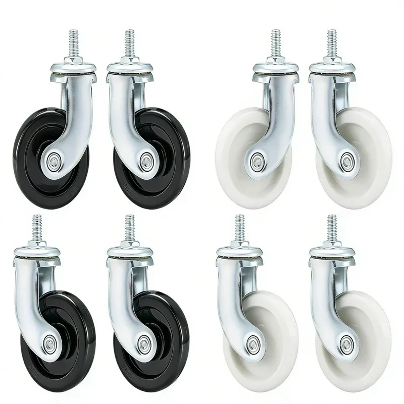 4 Pack Applicable Trolley Rack Wheels M8 Kitchen Storage Rack Roller Accessories Caster Universal Wheel