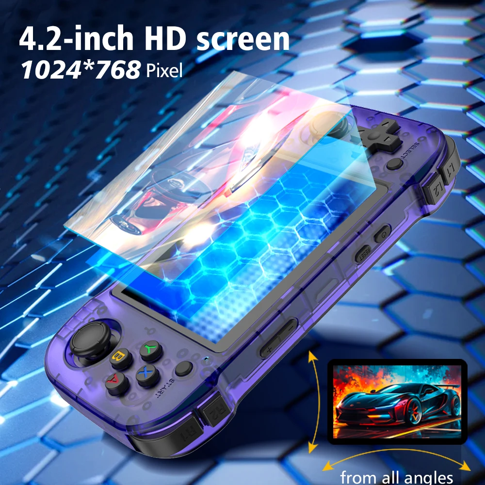 Retro Game Console Handheld 1024*768 4.2 Inch R46H Large Screen Arkos System Portable Pocket Video Game Player Boy Gifts