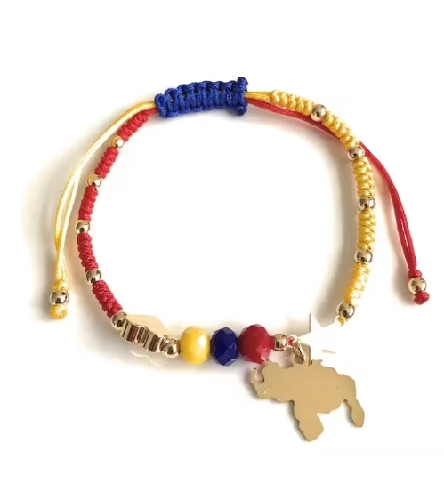 Handmade Venezuela bracelet, Venezuela flag bracelet, Venezuelan jewelry，heart star charm bracelet