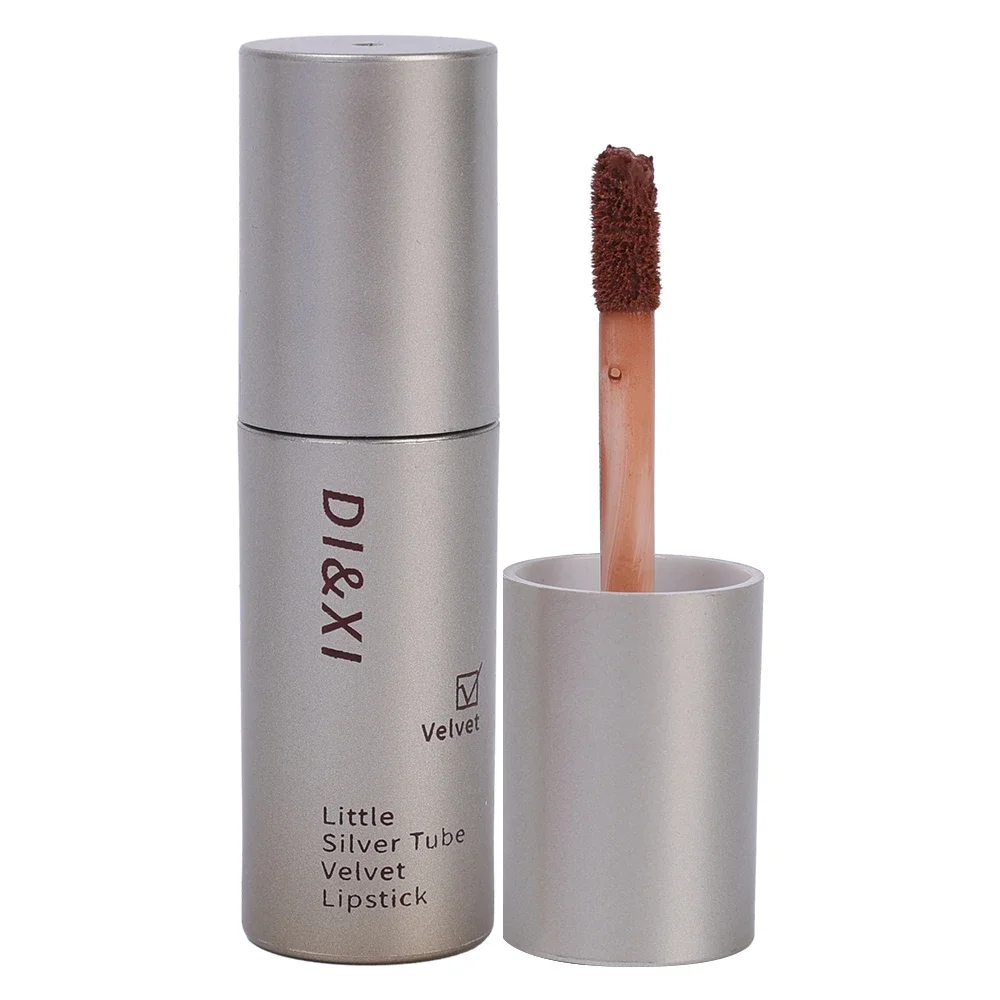 Dark Brown Matte Velvet Lip Gloss Waterproof Long Lasting Non-Stick Cups Sexy Red Lip Mud Lipsticks Lips Makeup Korea Cosmetics