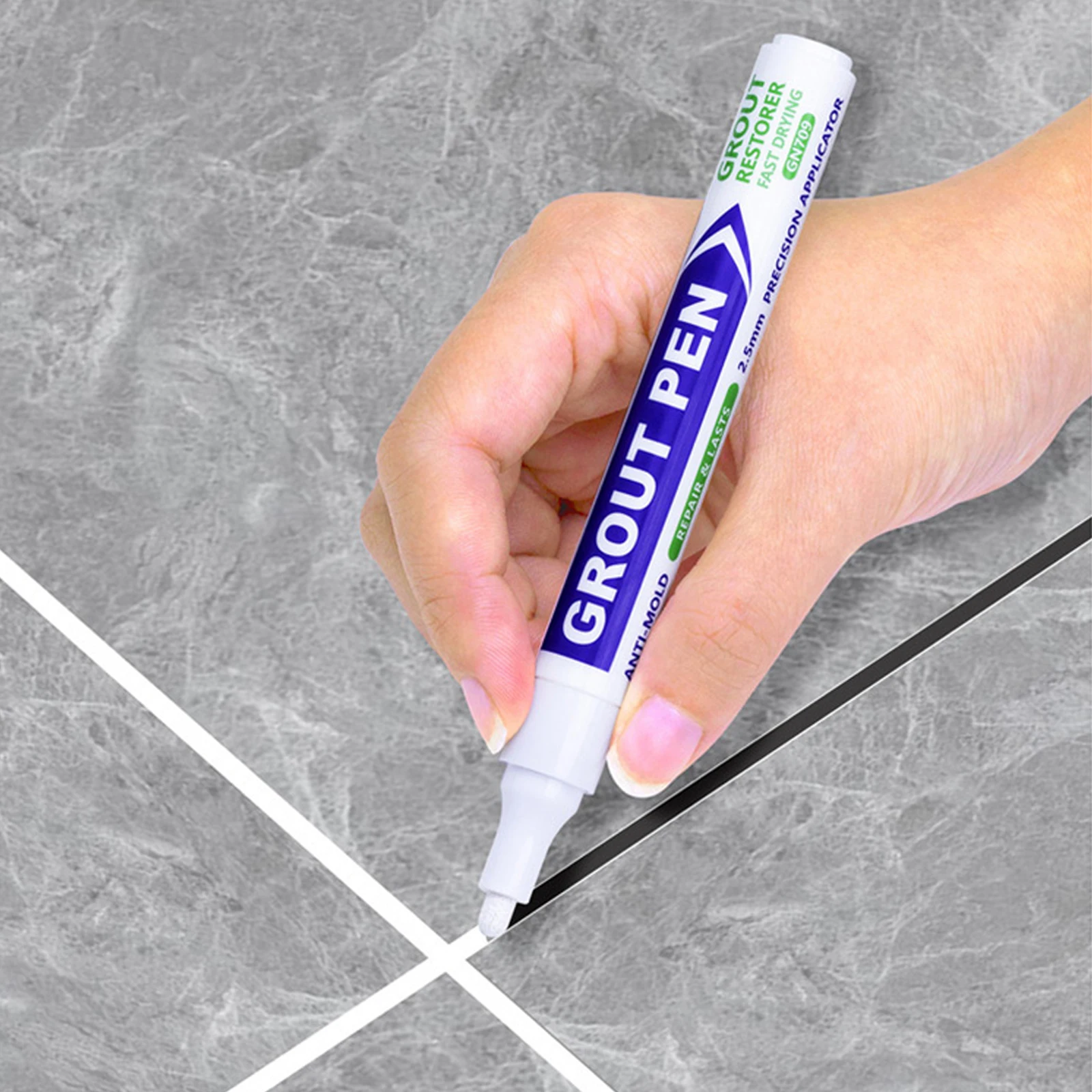 8 Colors White Waterproof Tile Marker Grout Pen Wall Seam Pen For Tiles Floor Bathroom Decontamination Seam Repair Tools Oils