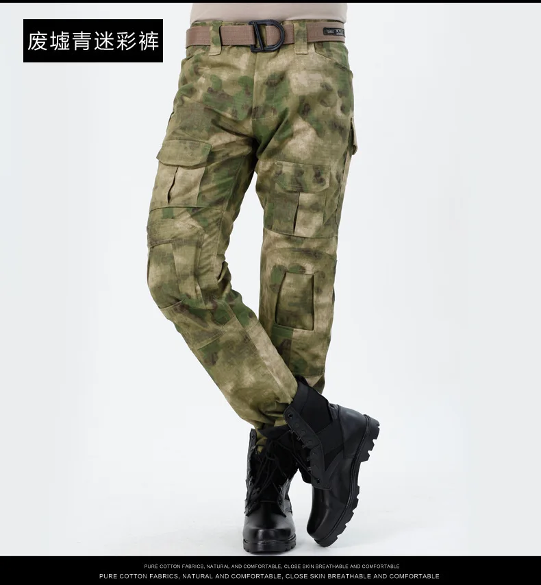 Hunting Pants For Unisex 2024 New Summer Tactical Camouflage Multi-Pocket Outdoor Wear-Resistant Cargo Trousers High Quality
