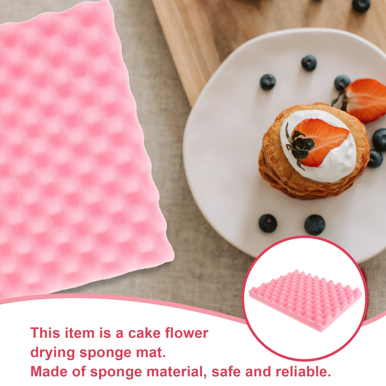 

2Pcs Curved Flower Drying Holder Sponge Mat for Fondant Chocolate Flowers Keeps Shape Ideal Baking DIY Gift Idea