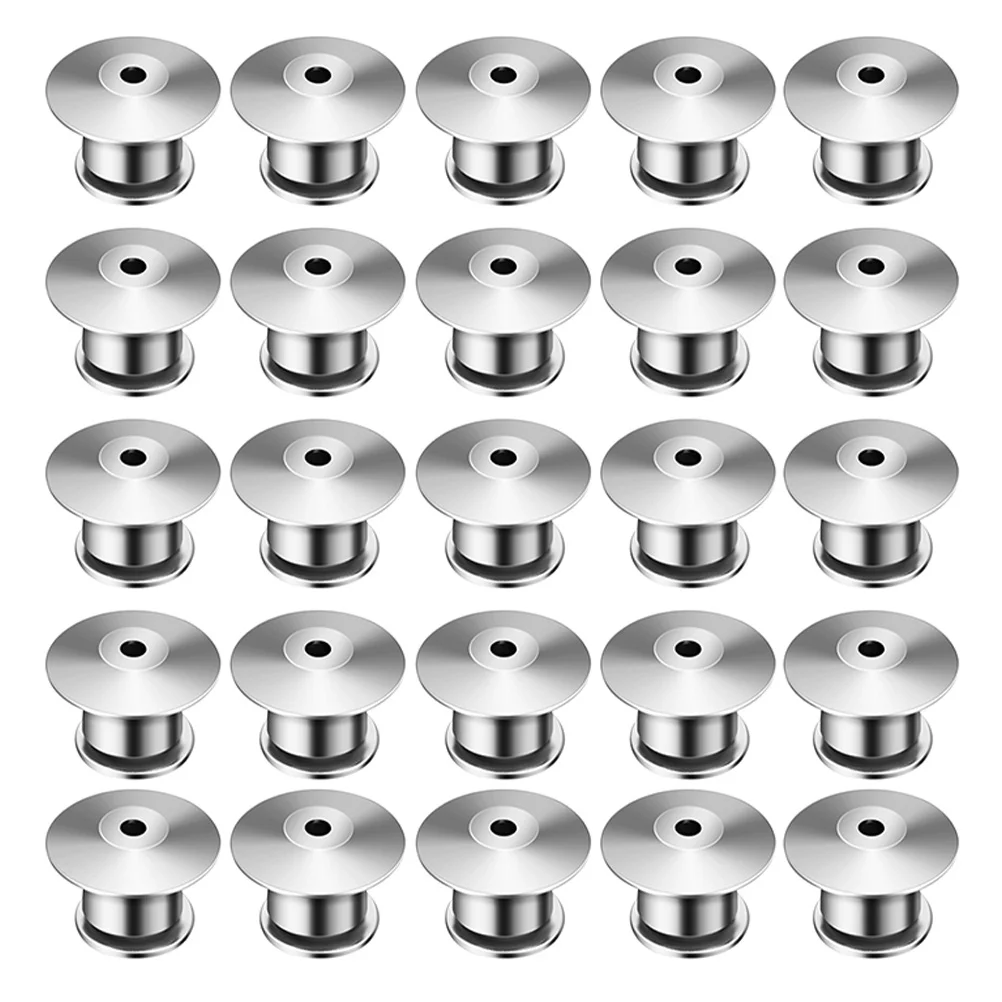 

40pcs Alloy Badge Backs Spring Snap Fasteners Secure Pin Locks For Enamel Pins Brooches Name Tags Lapel Badges Jewelry Craft