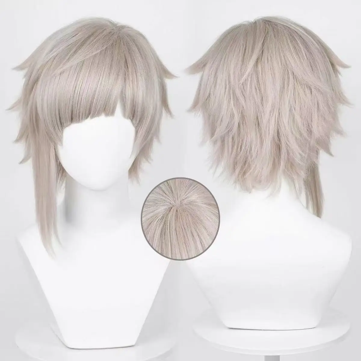 コスプレアニメウィッグ、簡単に形作れる、コミコンイベント用2dキャラクターロールプレイヘアピース
