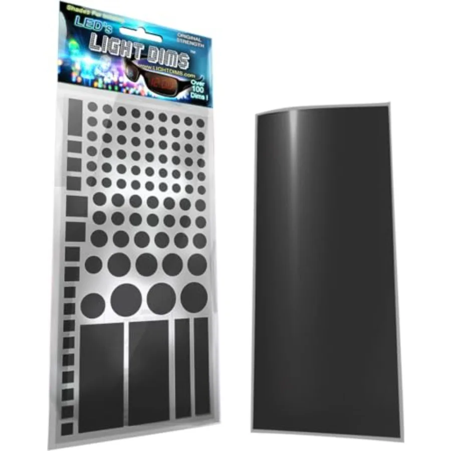 Original Strength LED Light Dimmers 2 Sheets Shapes and Uncut Sheet Dims 50-80%. Professional Retail Packaging.