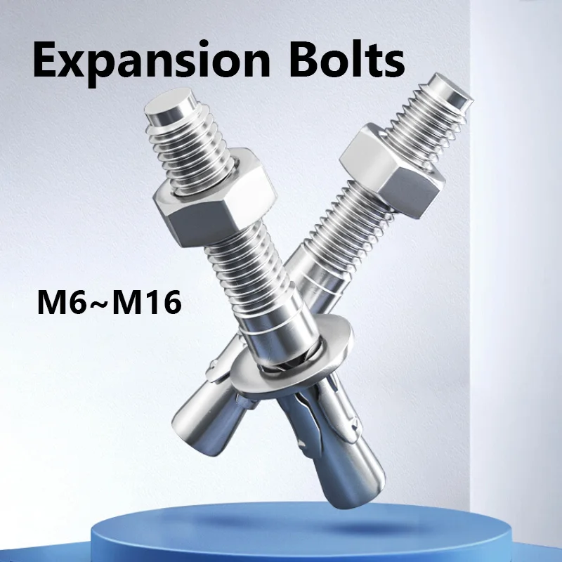 1Pcs 304 Stainless Steel Expansion Screw M6 M8 M10 M12 M16 Rock Climb Anchor Point Piton Caving Belay Rigging