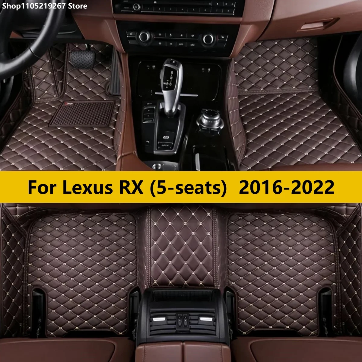 

Car Floor Mats For Lexus RX(5-seats)2016 2017 2018 2019 2020 2021 2022Auto Front Rear Row Full Set Leather Carpet Pads Foot Mat