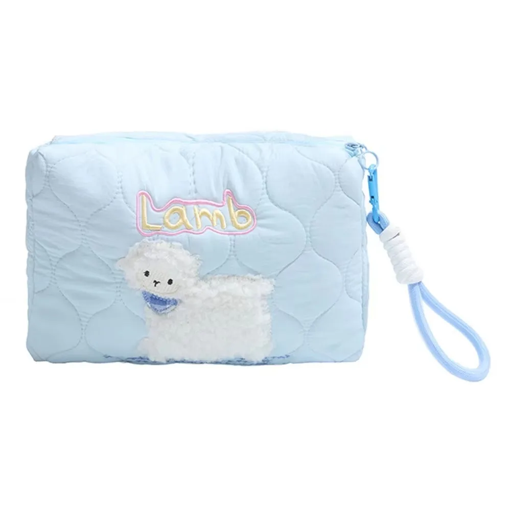 

Multifunctional Embroidery Cosmetic Bag Puppy Large Capacity Cartoon Makeup Bag PP Cotton Portable Toiletry Organizer Women