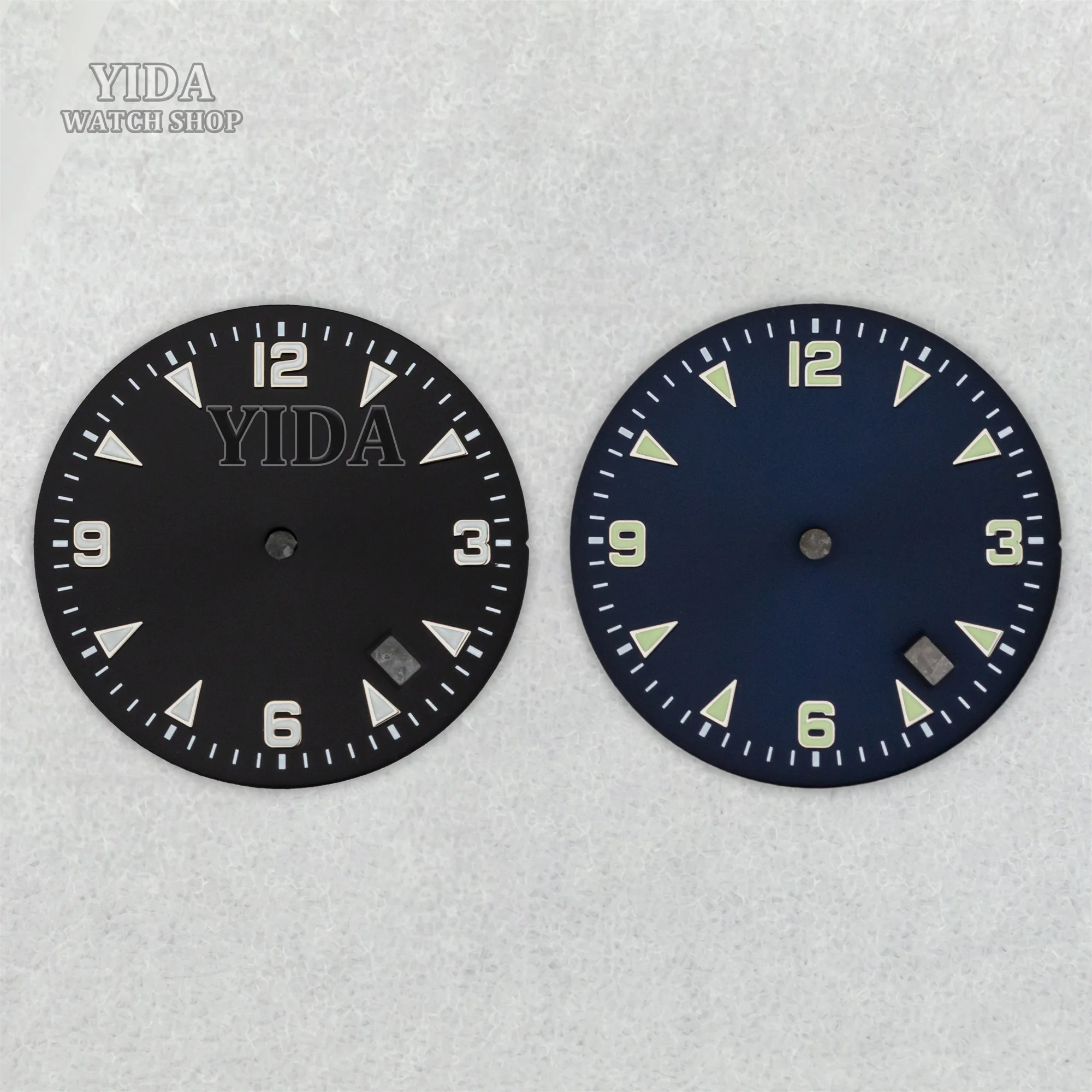 

NH35 Dial 32MM Watch Dial Green Luminous Face Dial Mod Watch Replacements For FIFTY FATHOMS NH35 Automatic Movement Accessories
