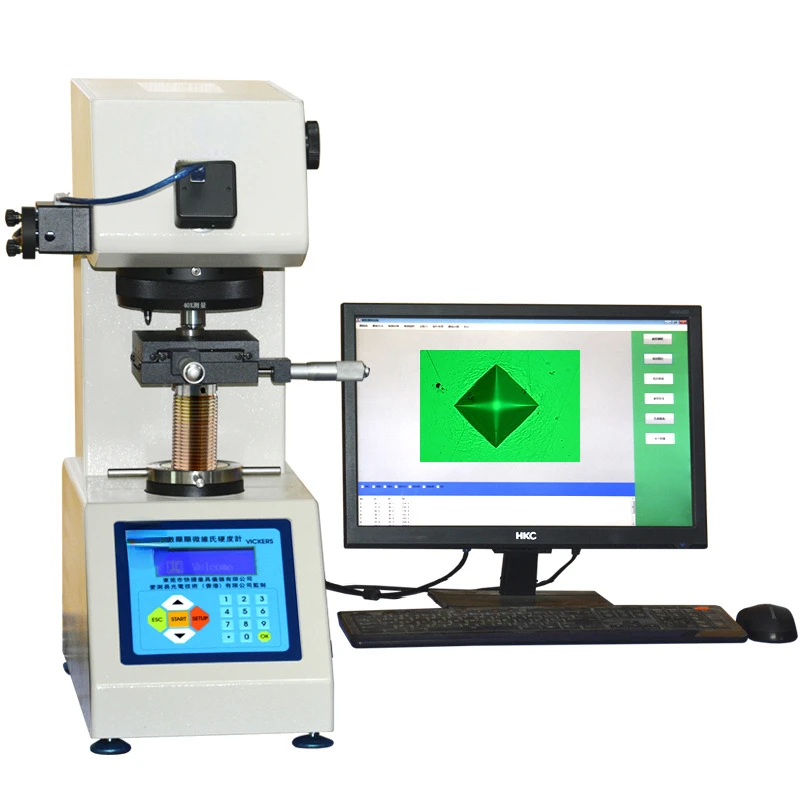 

Surface hardness heat treatment of carburized layer on metal plate digital display forming machine using microhardness tester