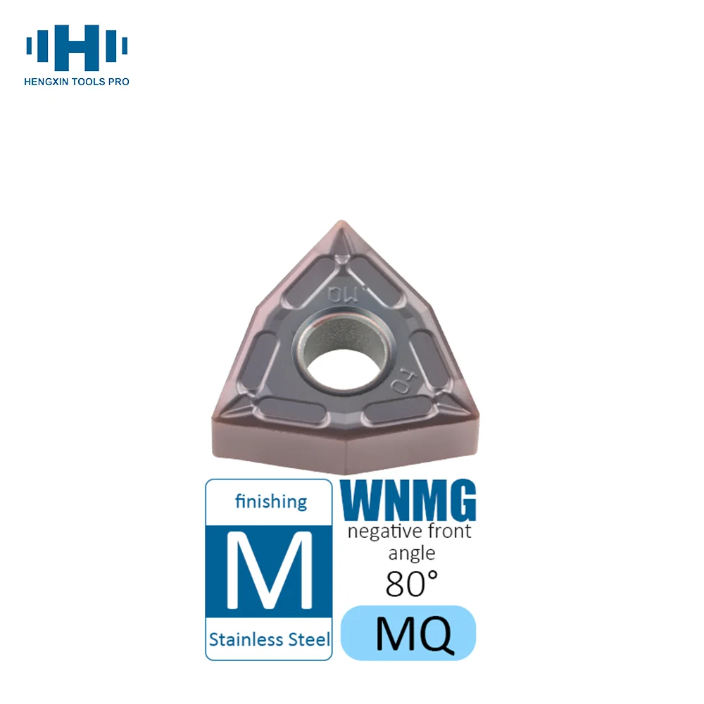 

HENGXIN Tungsten Carbide Inserts WNMG080404 WNMG080408 WNMG080412 MQ WNMG SS230B External Turning Tools CNC Lathe Cutting Tools