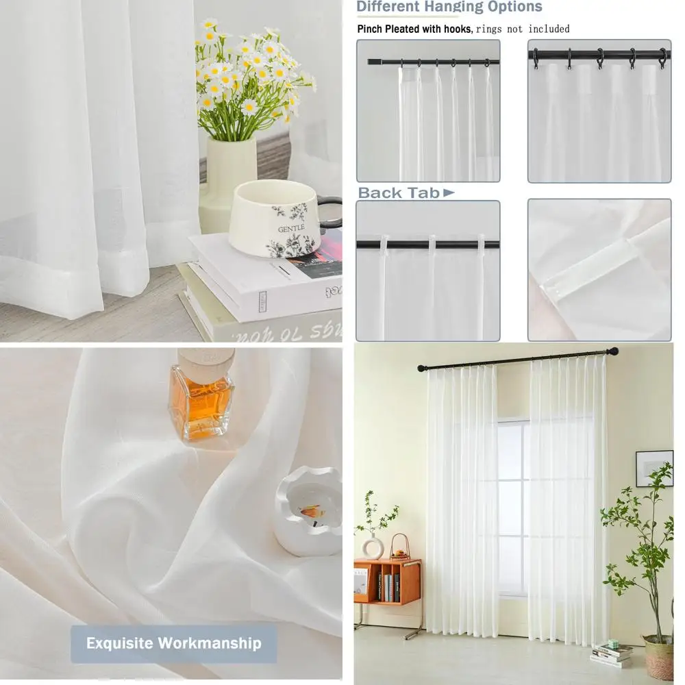 

Полупрозрачные шторы с плиссировкой, 84 дюйма в длину, 50x84 дюйма, светопропускающие, для спален и гостиных