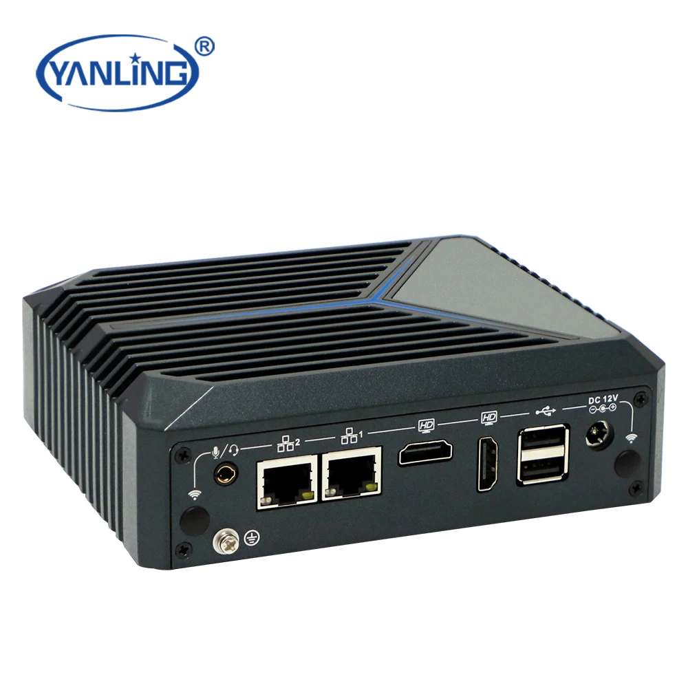 RTS J6412 Dual Nic Fanless Industrial Computer With Aluminum Chassis Rugged Industrial PC In Stock