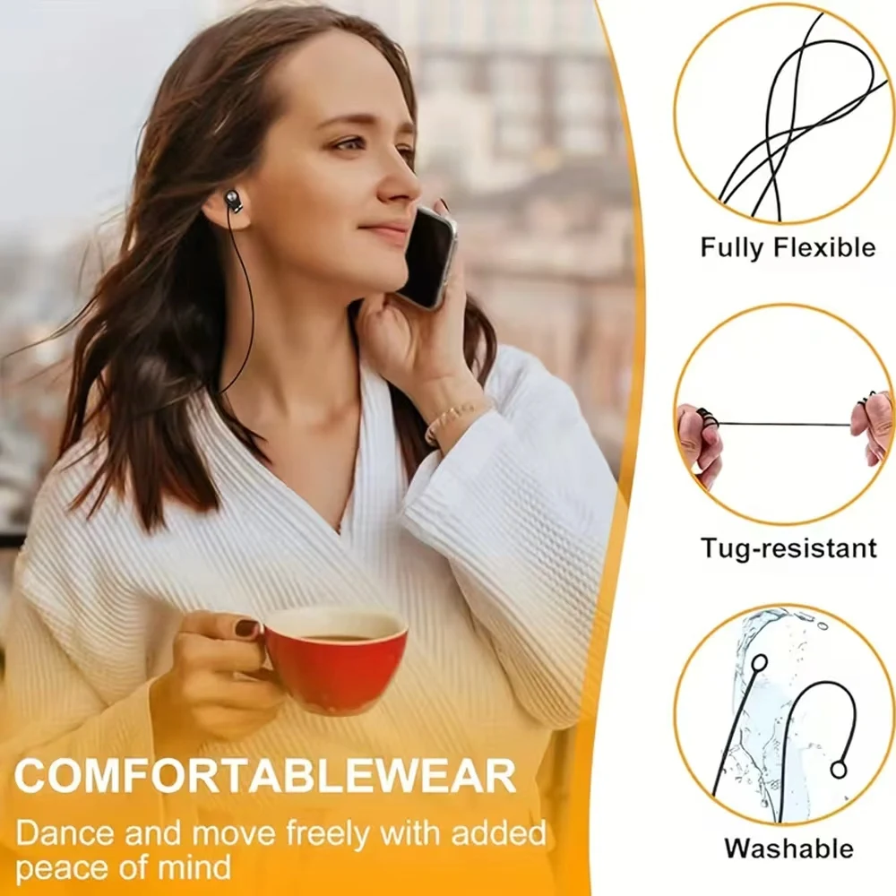 Double-Layer Silicone Earplugs with Anti-Lost Lanyard Washable Noise Isolation Earplug Sleeves for Dormitory Use