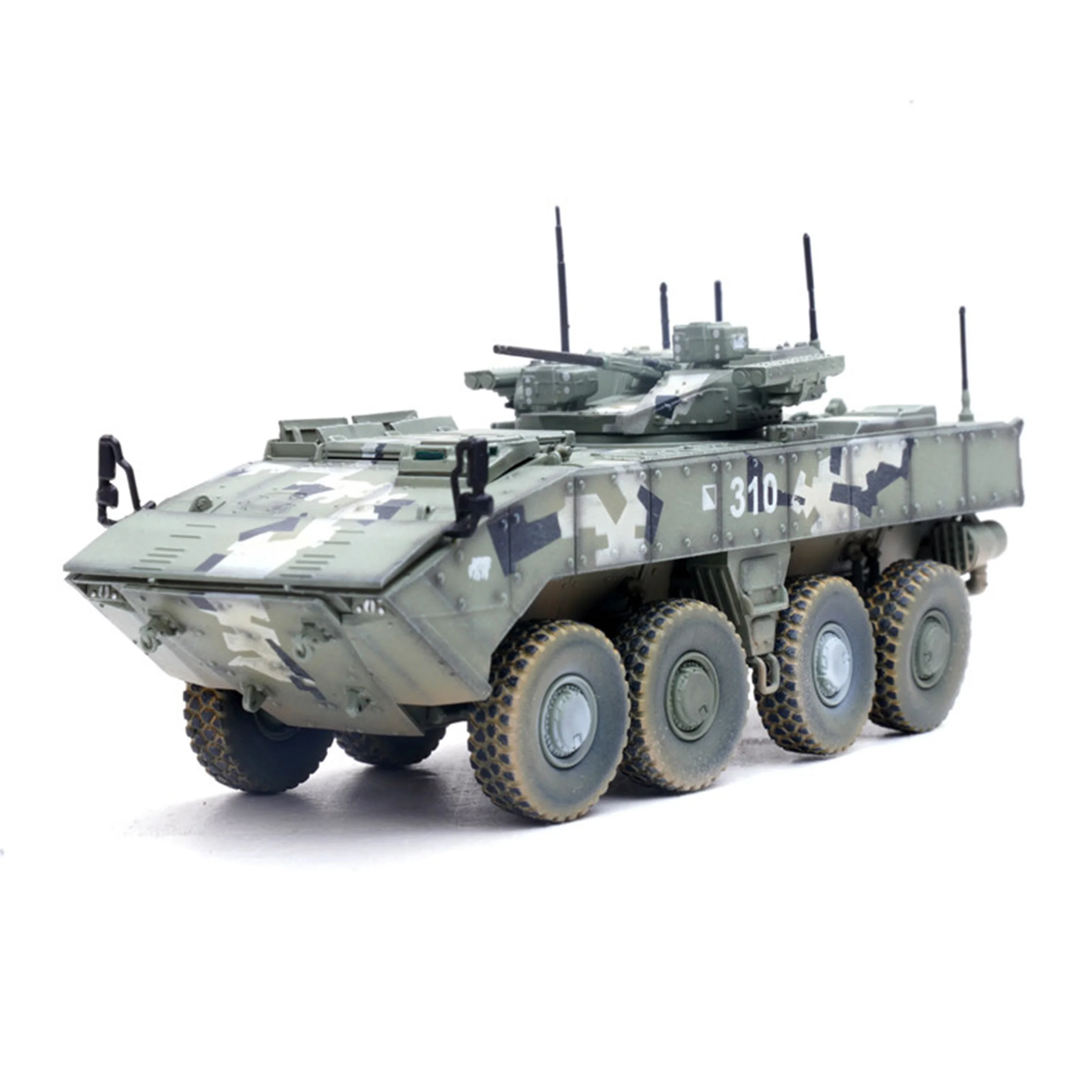 

1: 72 P12221PD Russian armored vehicle model (urban camouflage) with rotatable wheels and static finished product model