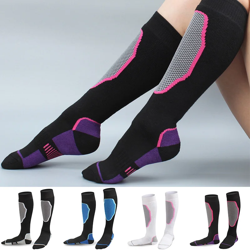 1 Pair Climbing Socks Wool Thermal Socks Men Women Winter Long Warm Compression Socks For Ski Hiking Snowboarding Outdoor Sports