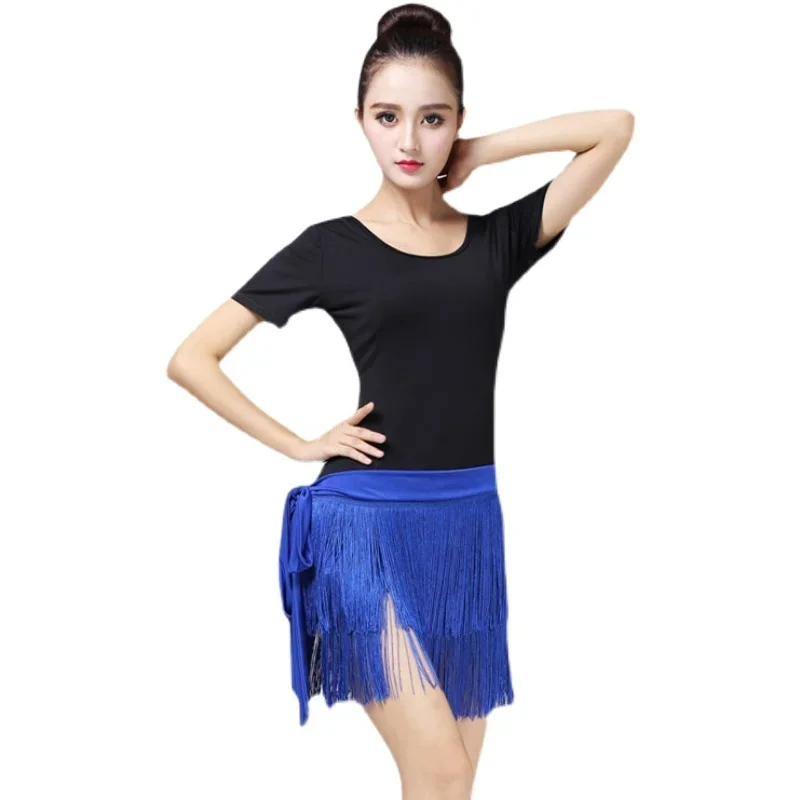 Latin Dance Fringe Skirt New Latin Dance Dress Female Adult Fringe Skirt Ballroom Dance Dress Women Competition Danced Skirt