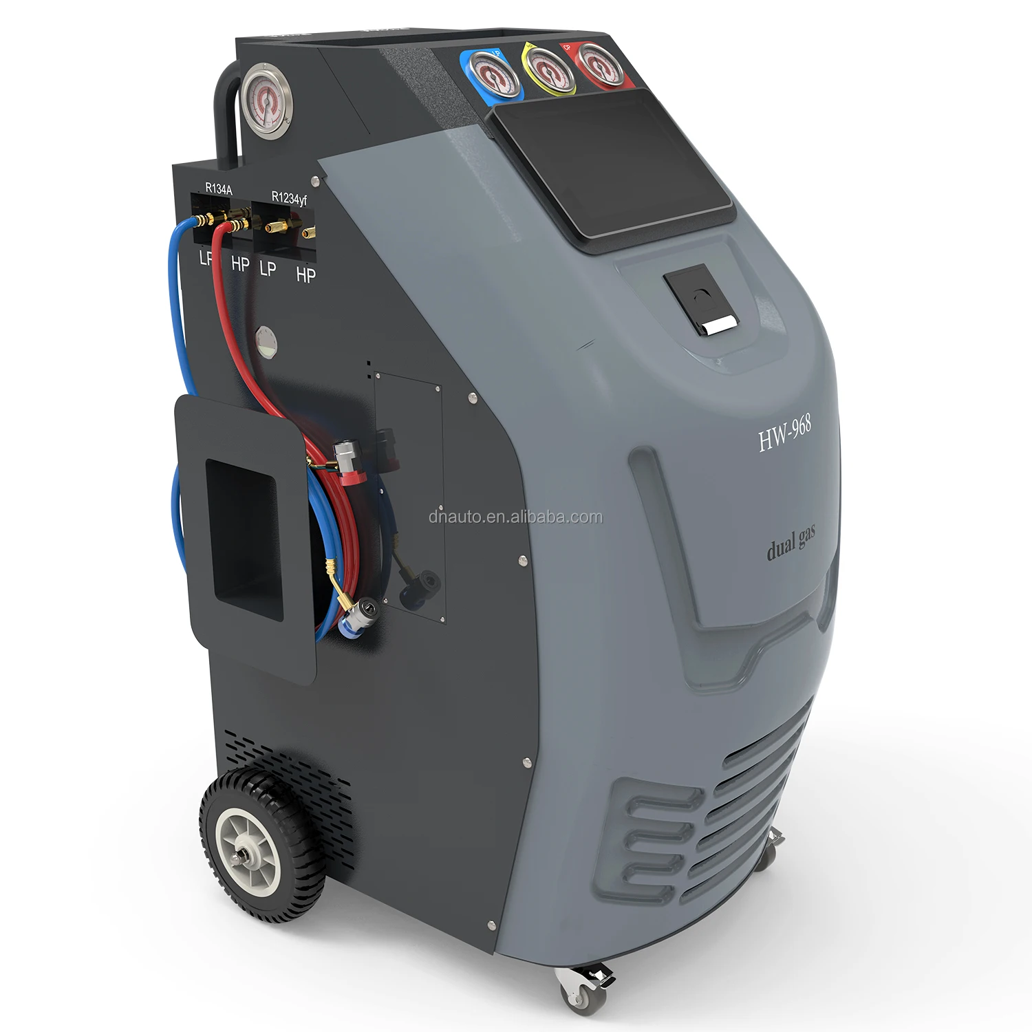 Dual Refrigerant Recovery Machine R134a & R1234yf | Dual Circuit Fully Automatic AC Service Machine | PAG & POE Oil Injection