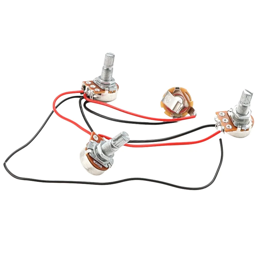 

1Set Guitar Wiring Harness 500K Pots Replacement Potentiometer Harness for Electric Guitar Pickup Wiring Accessory