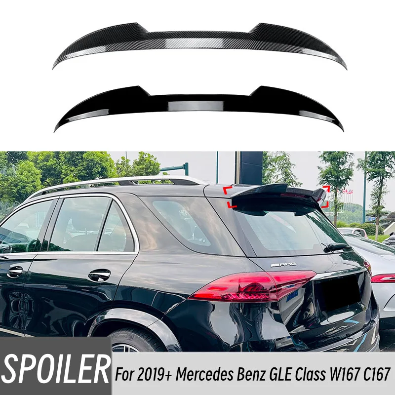 For 2019+ Mercedes Benz GLE Class W167 C167 GLE53 GLE63 ABS Plastic Rear Trunk Roof Spoiler Wing Car Tailgate Upper Splitter Lip