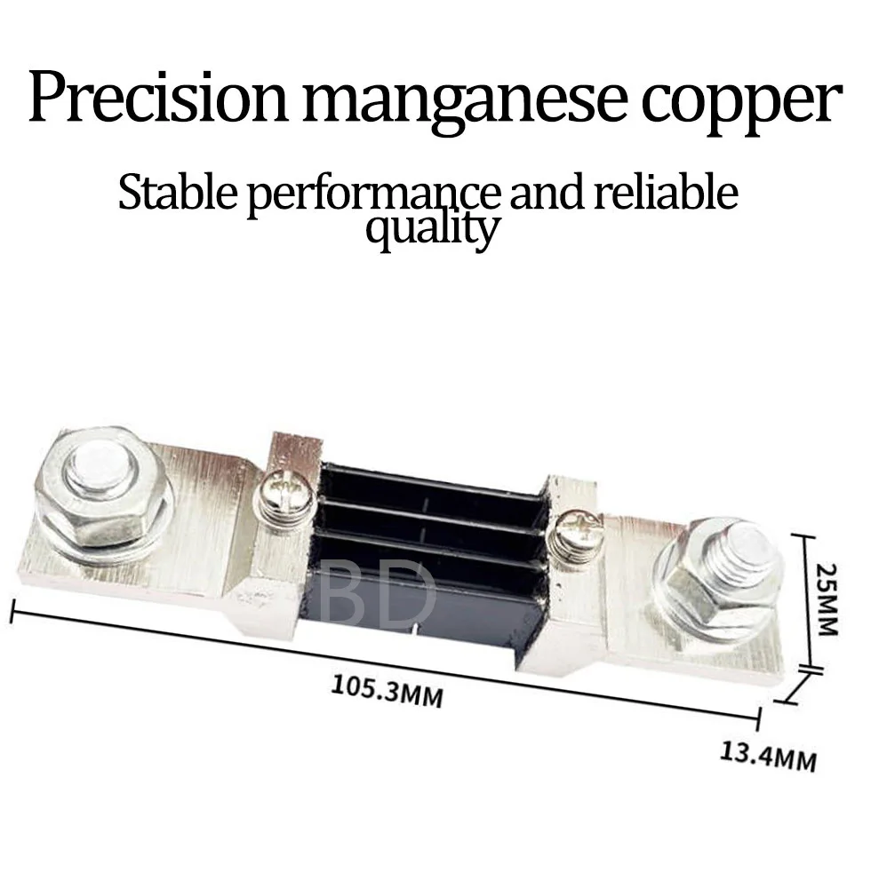 FL-2B Type Economic  Manganin Copper DC Current External Shunt Resistor 1Pcs 10A 15A 20A 30A 40A 50A 75mV