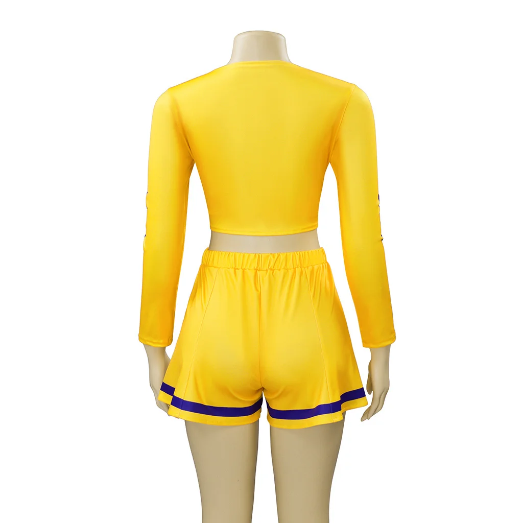 بافي الصيف المشجع تأثيري حلي التشجيع موحدة المرأة بافي مصاص دماء القاتل يتوهم الأصفر بلايز السراويل وتتسابق