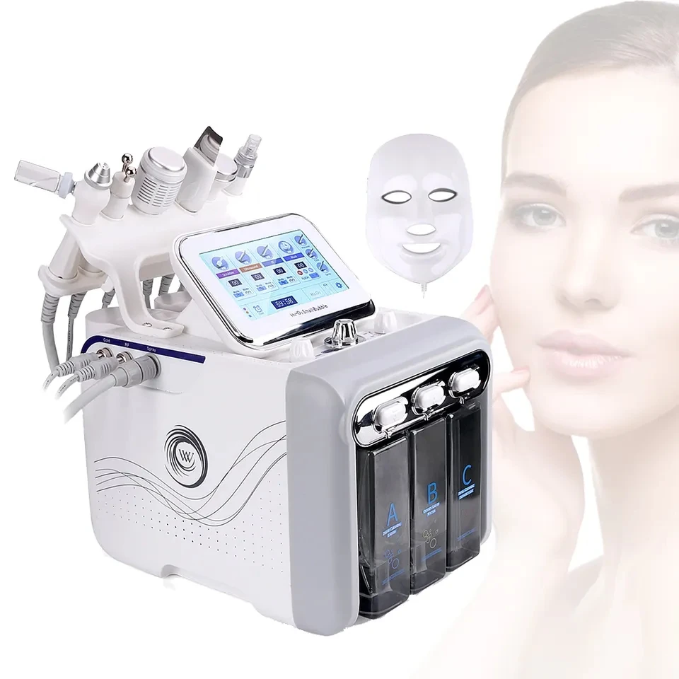 

7 in 1 Skin Beauty Cleansing Facial Bubble Machine RF Ultrasonic Hydra Dermabrasion Cleaning Oxygen Hydrogen Skin Care Device