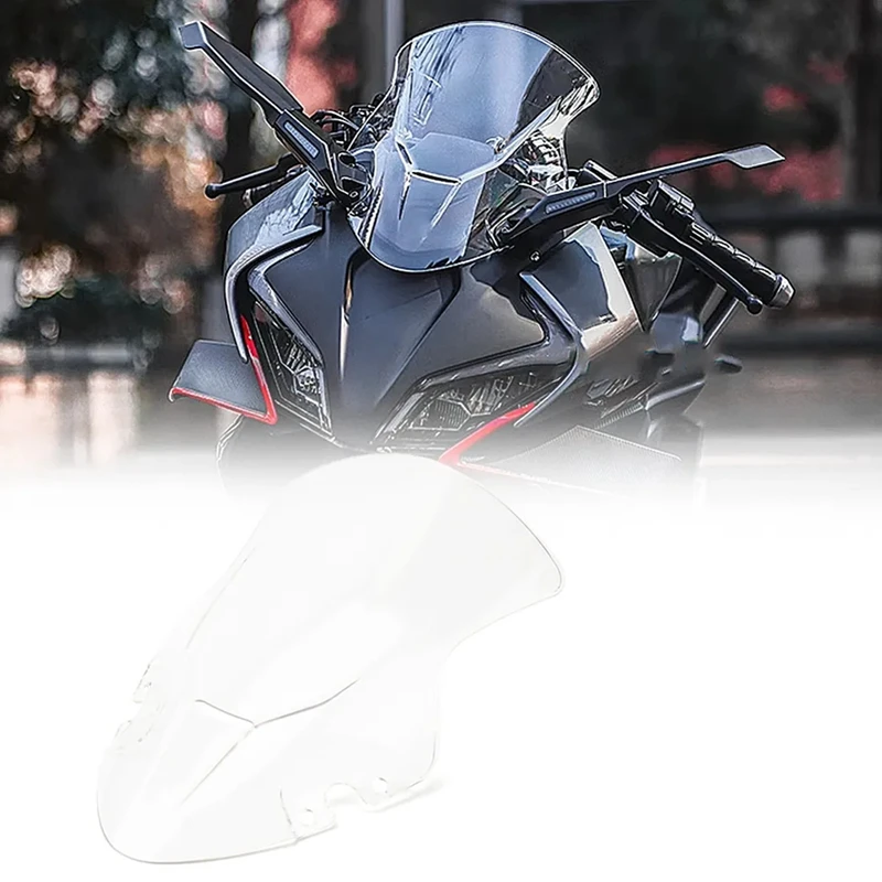 Motorcycle Windscreen Deflector Extention Kit Windshield Fairing For CFMOTO 450 SR 450SR 450Sr 2022 2023 Parts (Transparent)