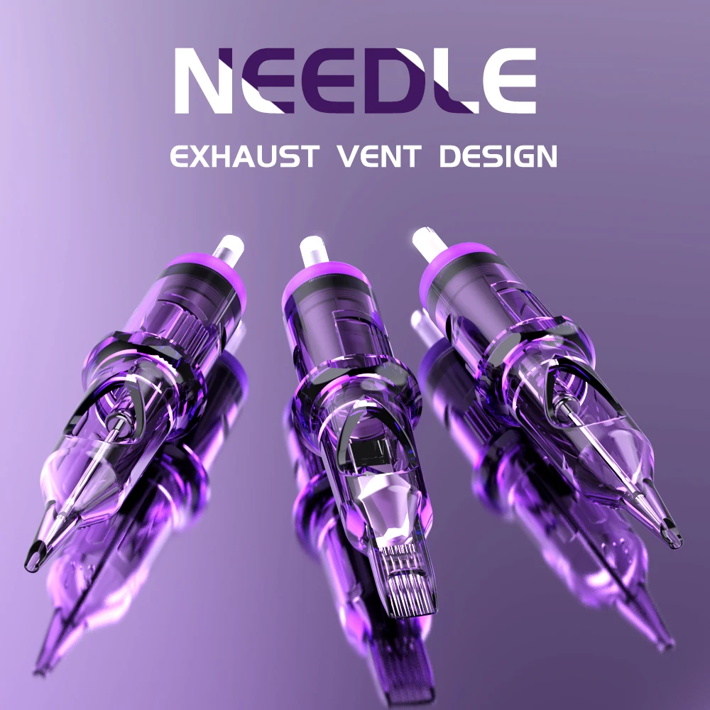 Goldplume 50Pcs Mixed Tattoo Needles Set - Contain 1Rl/3Rl/5Rl/7Rl/9Rl Multiple Models - Security Cartridge Needles Professional Tattoo Equipment