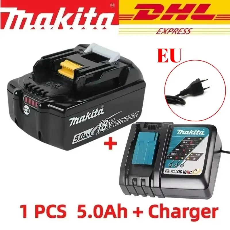 Originele Makita accu 18V 9.0Ah oplaadbare accu, elektrisch gereedschap BL1830 BL1840 BL1850 BL1860B voor Makita 18V accu - afbeelding 1
