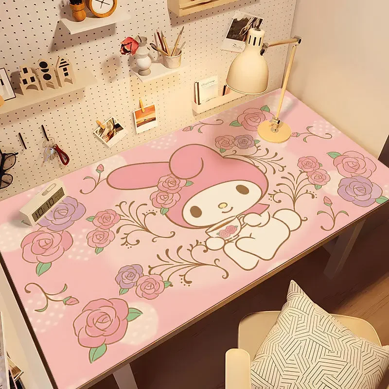 

Sanrio Kuromi Desk Mat Kawaii Student Cute My Melody Ins Cartoon Kuromi Children Study Computer Desk Tailored Tablecloth Gifts