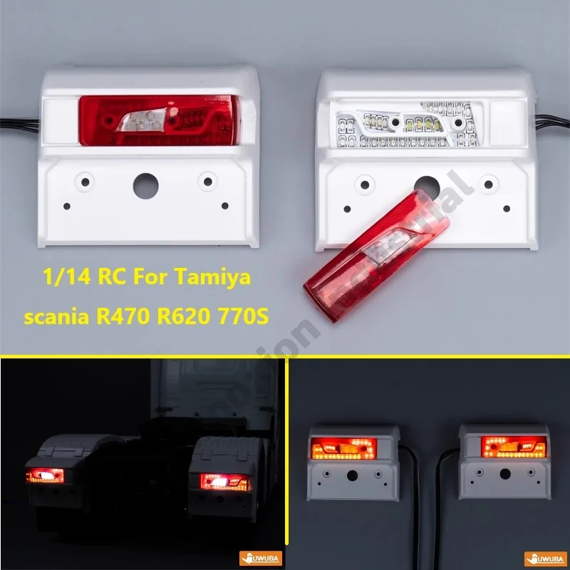 

1 шт. RC самосвал светодиодный задний фонарь с чашкой зажигания 1/14 для Tamiya SCANIA 770S 6X4 56368 8X4 56371 аксессуары для обновления автомобиля