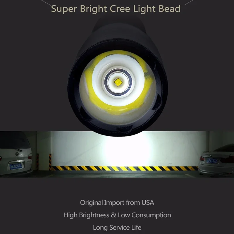 【3-in-1 Safety Guard】Baseball Bat LED Flashlight Waterproof ,Aviation Aluminum Anti-Skid Handle&AA Powered for Outdoor Emergency