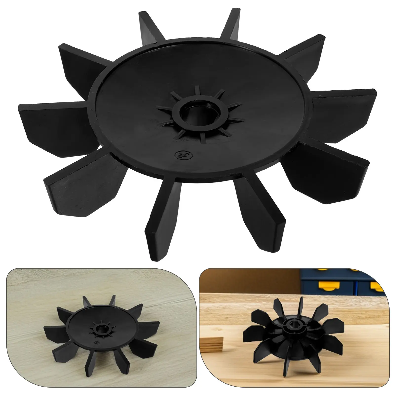 3Pcs Air Compressor Fan Blade Black Plastic Replacement Kit Direct Drive Motor Cooling Small Piston Air Pump Spare Parts